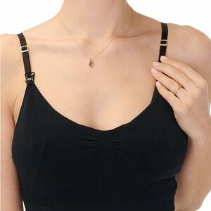 NWT S HATCH The Essential Nursing And Pumping Bra in black